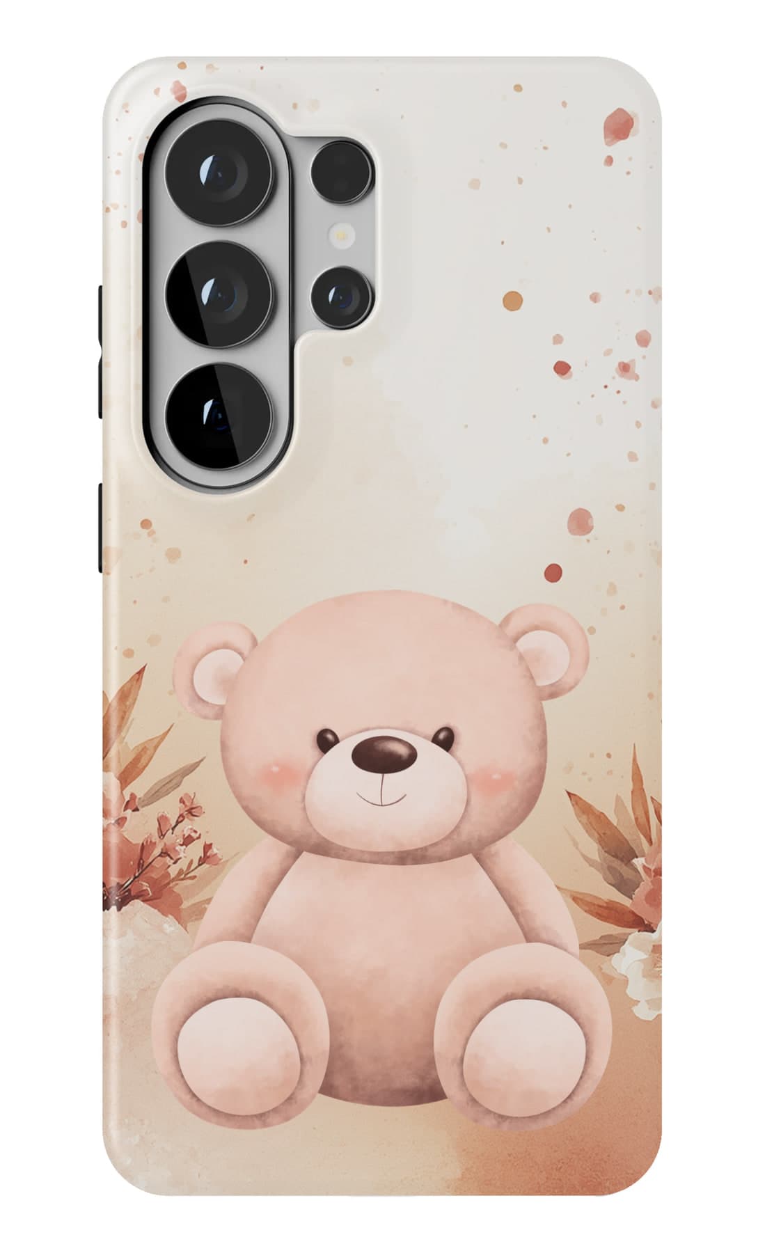 A pale bear among dried grasses. Shown on a Galaxy.