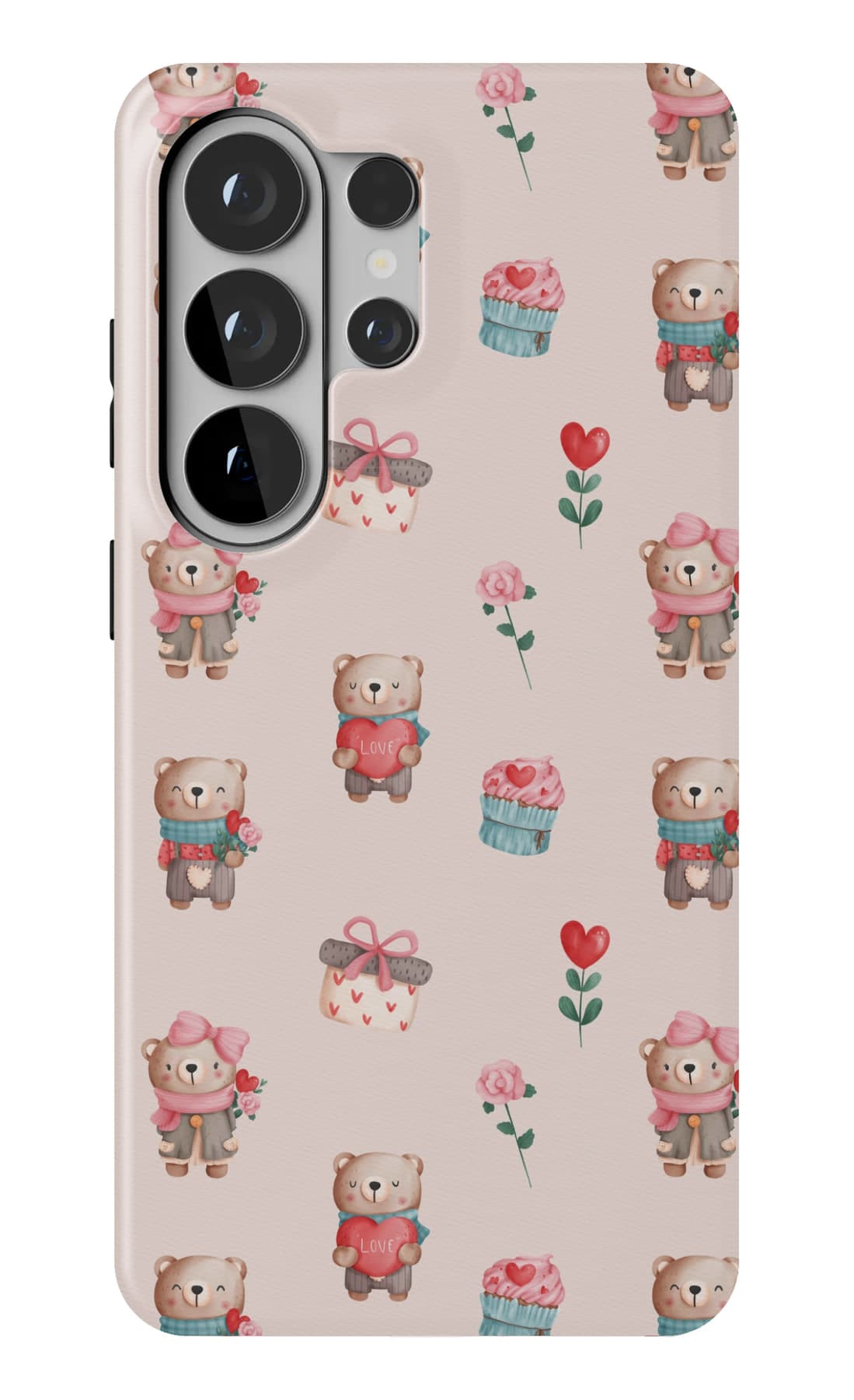 Bears with berries and leaves. Shown on a Galaxy.