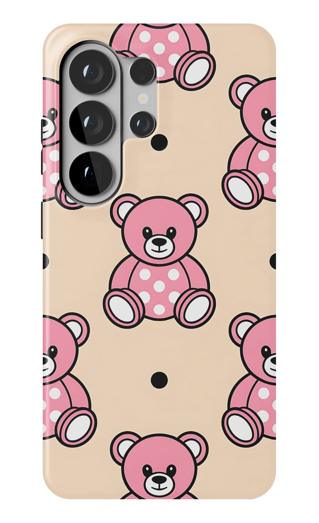 Teddies on coral and yellow blocks. Shown on a Galaxy.
