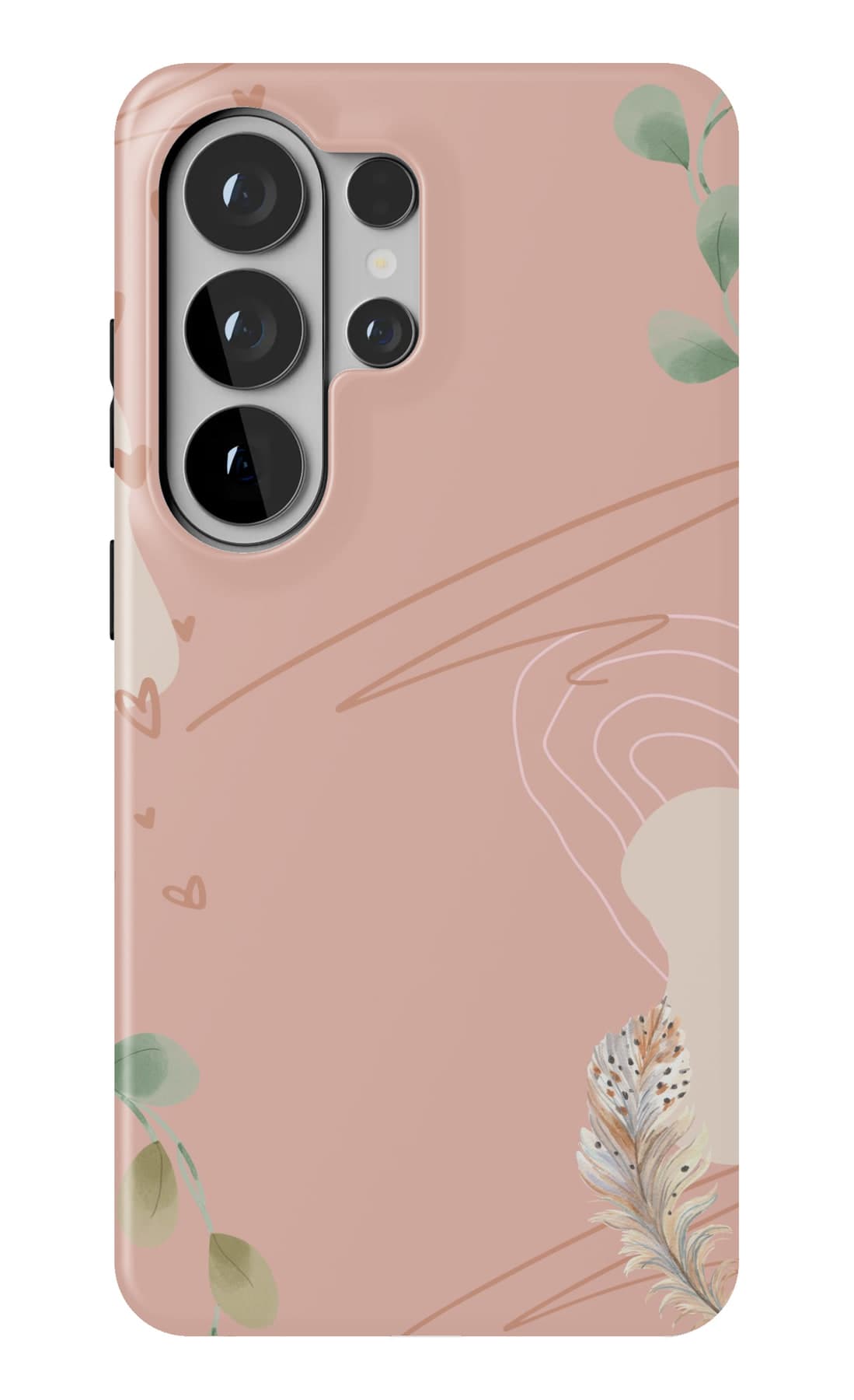 Pampas grass drawn on a blush ground. Shown on a Galaxy.