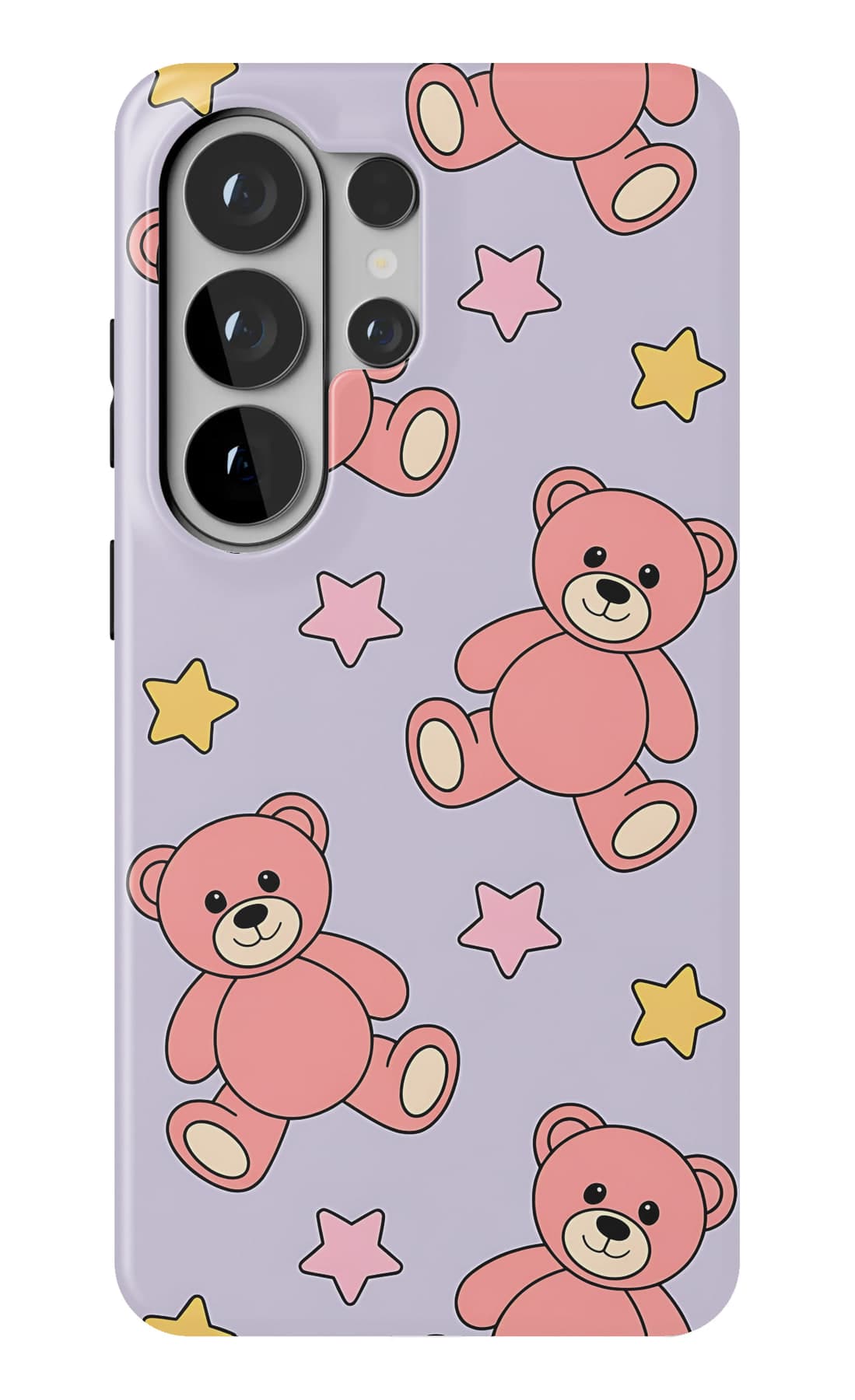 Bold crimson paws on pink. Shown on a Galaxy.