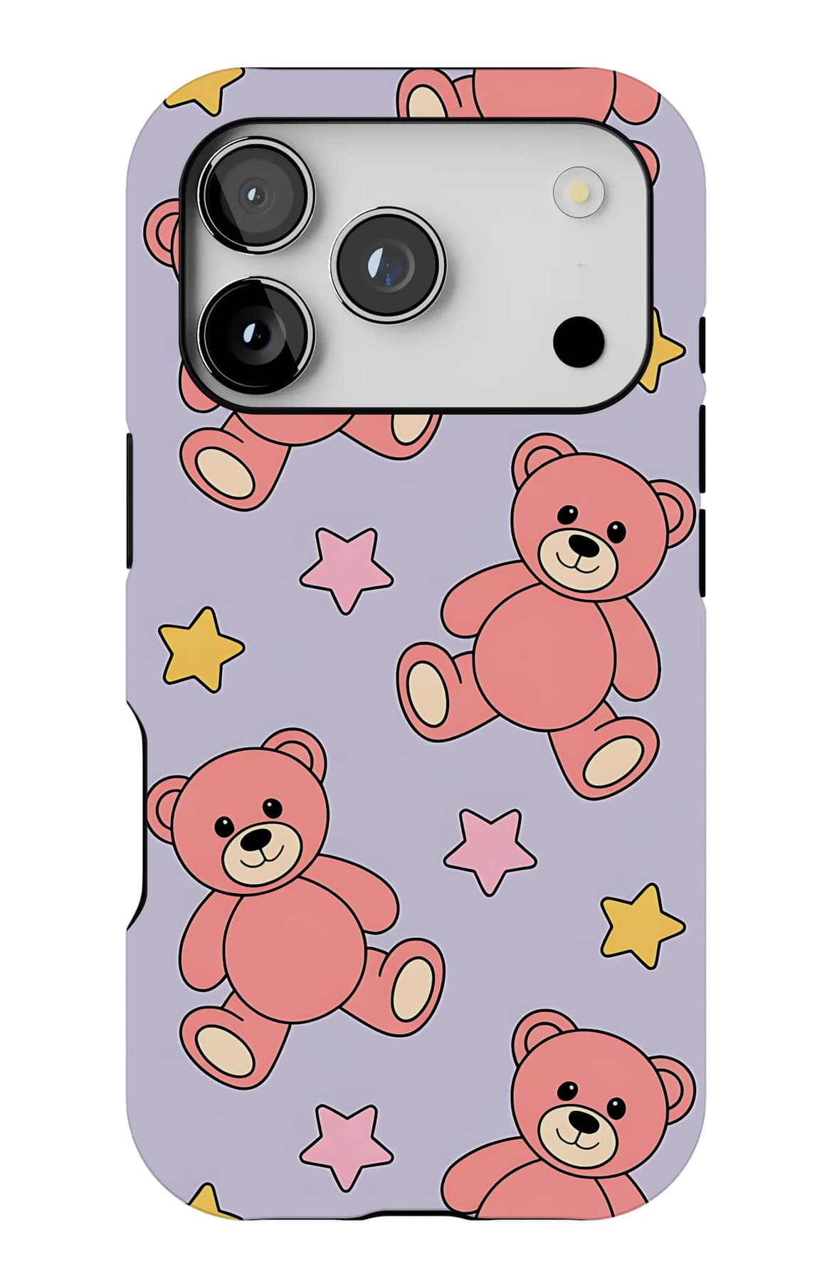 Bold crimson paws on pink. Shown on an iPhone.