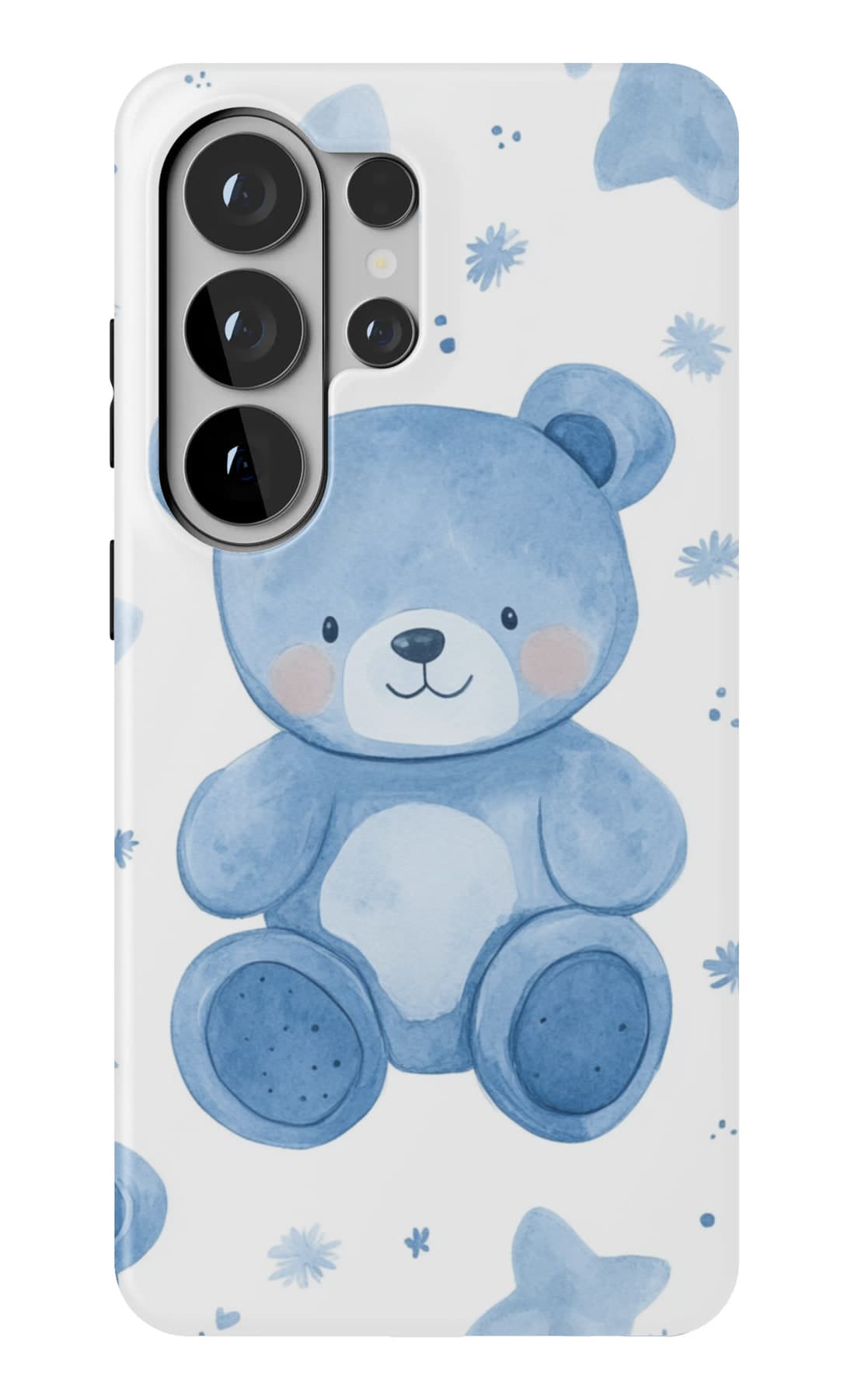A teddy among white butterflies. Shown on a Galaxy.