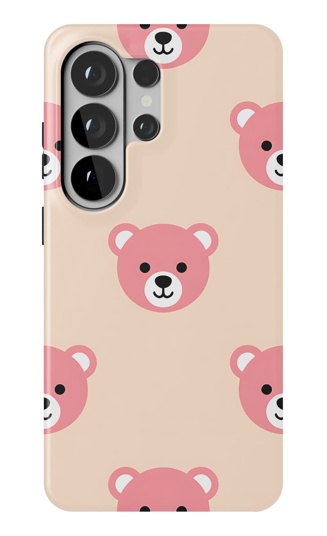 Teddies on pink and lilac stripes. Shown on a Galaxy.