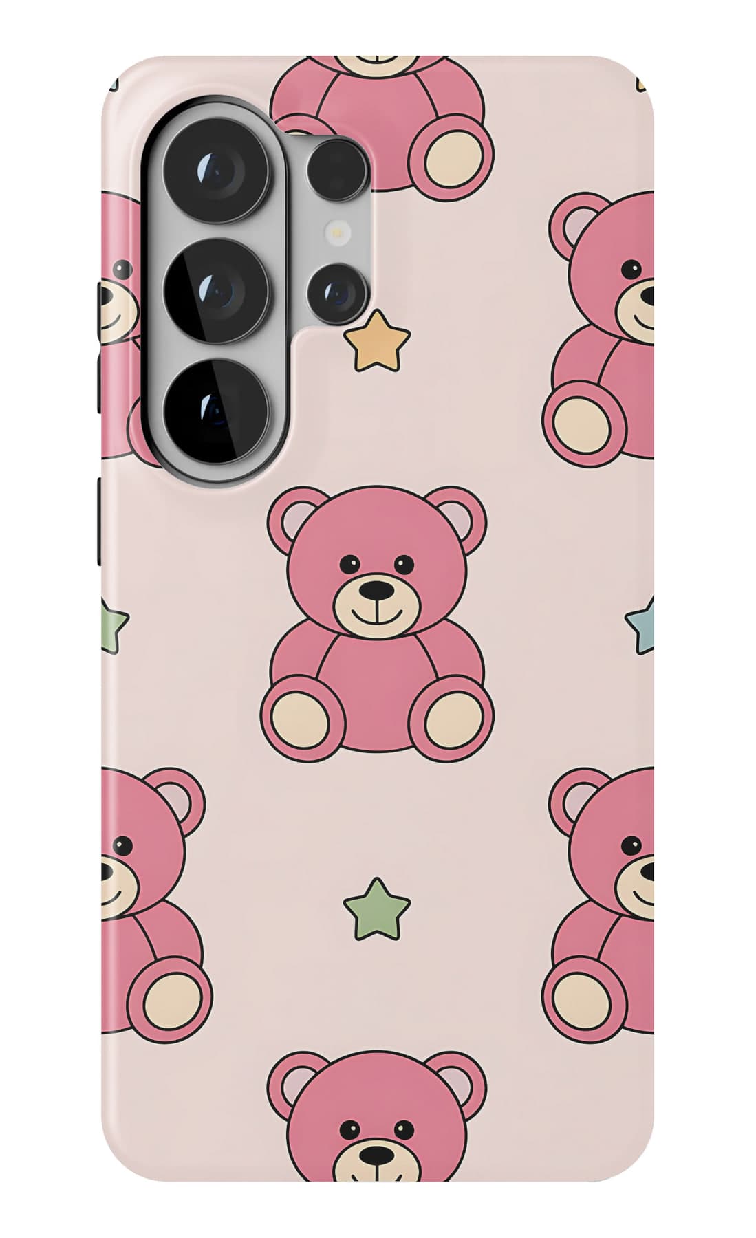 Teddies and cupcakes on mint. Shown on a Galaxy.