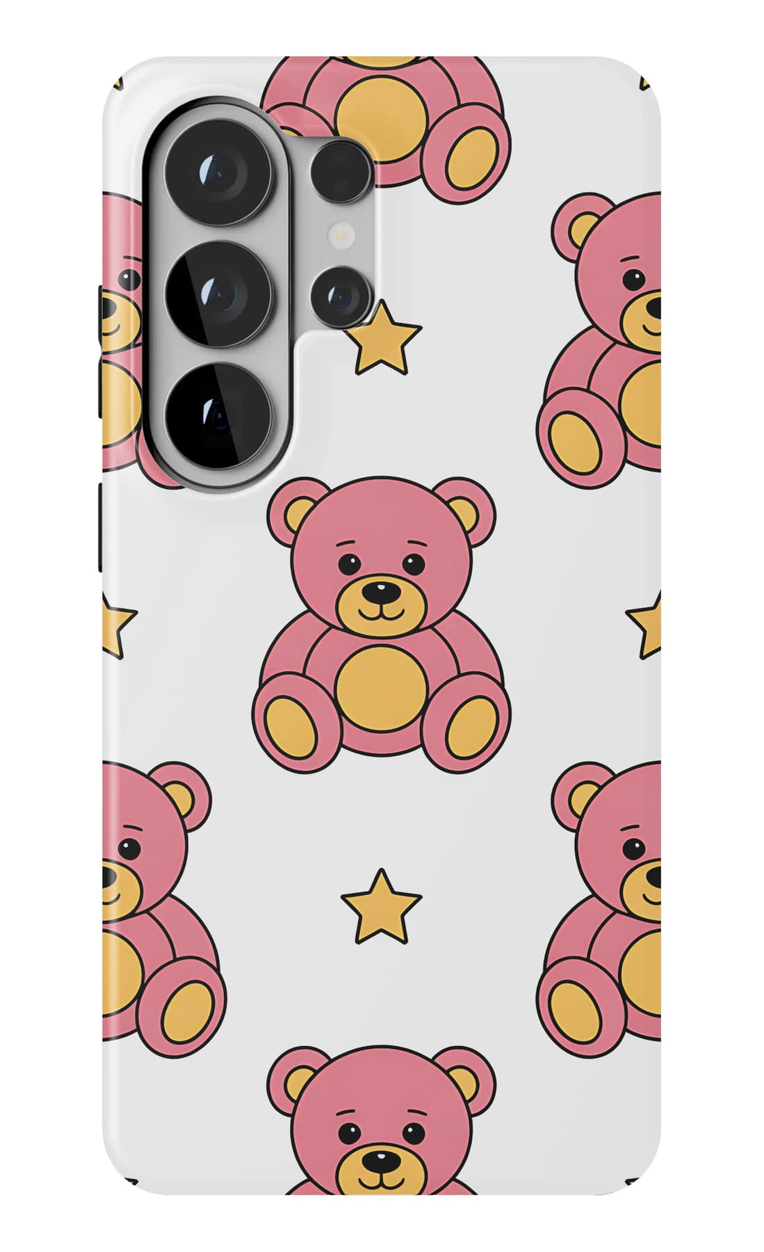 Teddies and cupcakes on sage green. Shown on a Galaxy.