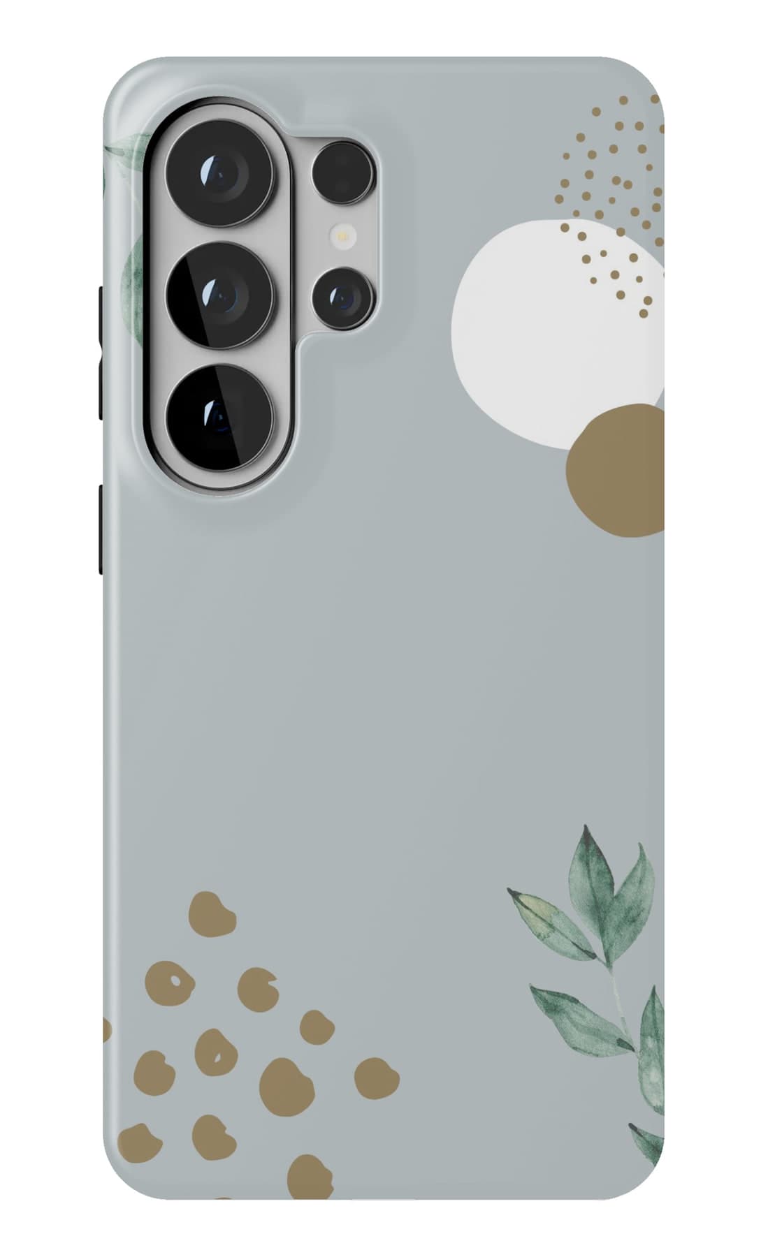Gold flecks and leaves on pale blue. Shown on a Galaxy.