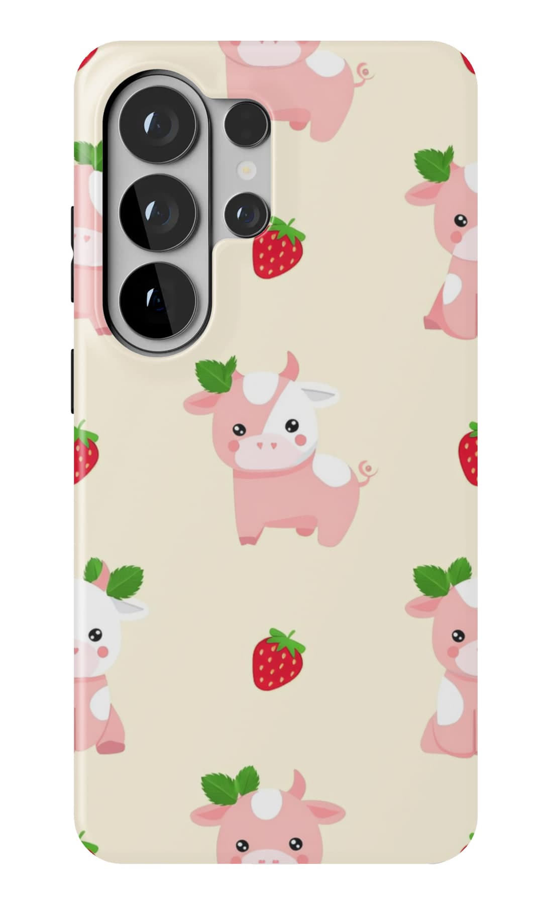 One pig, one strawberry, repeated. Shown on a Galaxy.