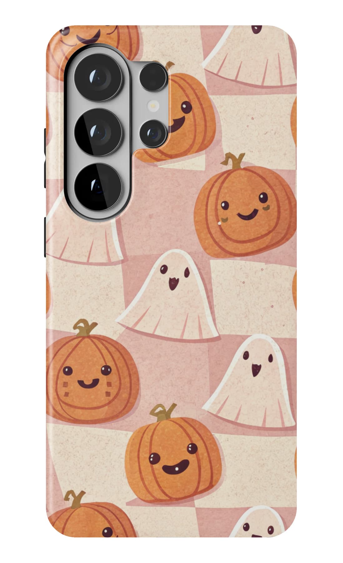 Pumpkins and ghosts on soft cream. Shown on a Galaxy.