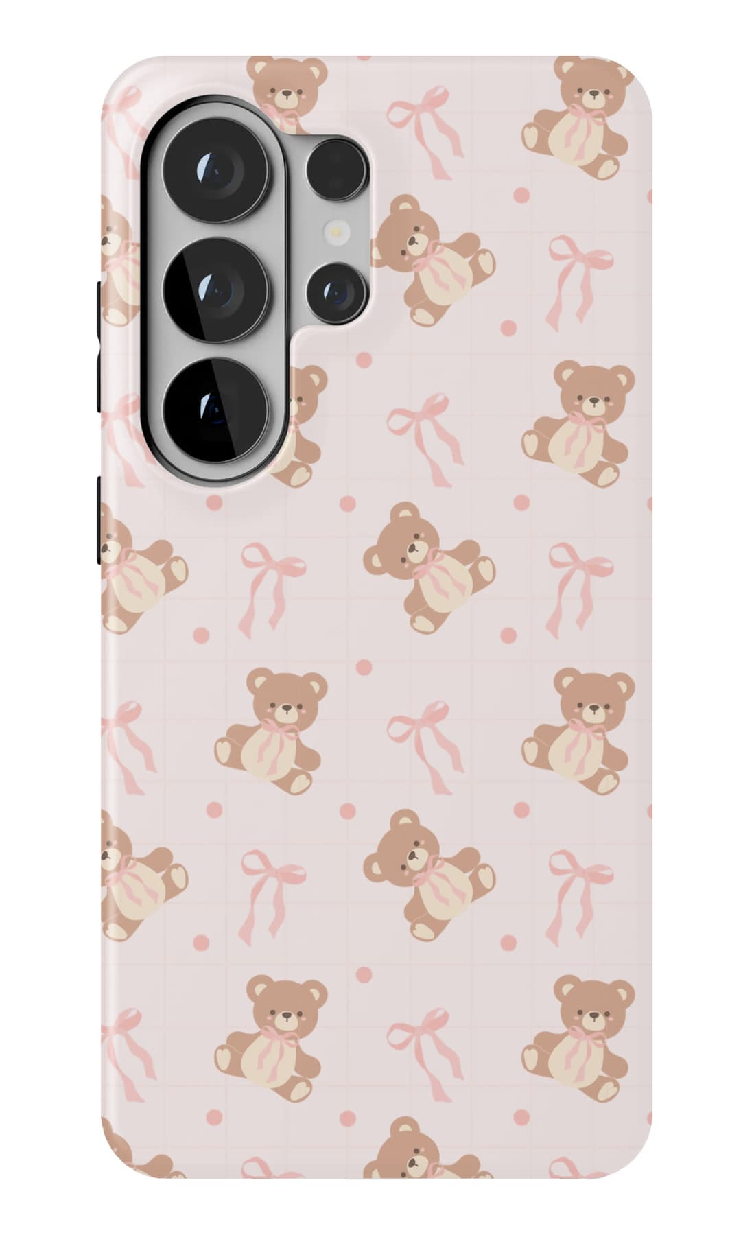 Bears and ribbon on cream. Shown on a Galaxy.