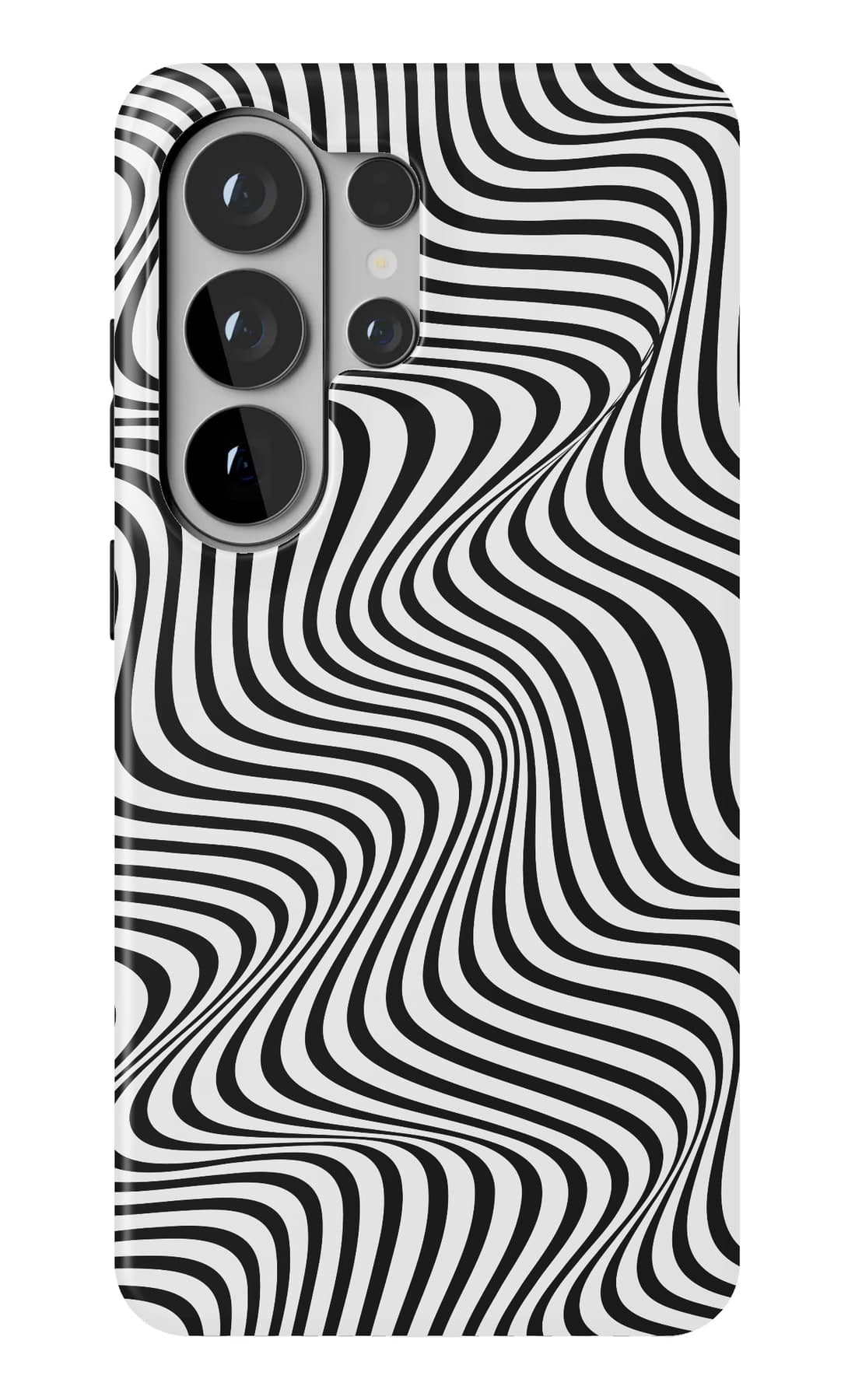 Black and white lines rippling top to bottom. Shown on a Galaxy.