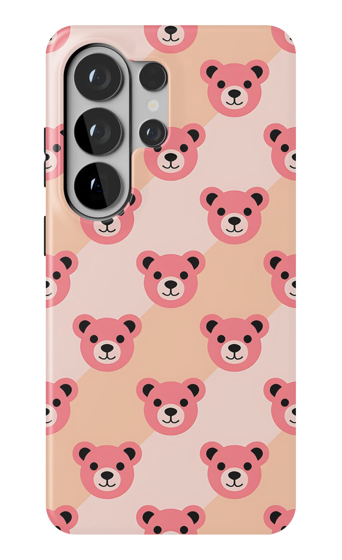 Pink teddies and stars on warm cream. Shown on a Galaxy.