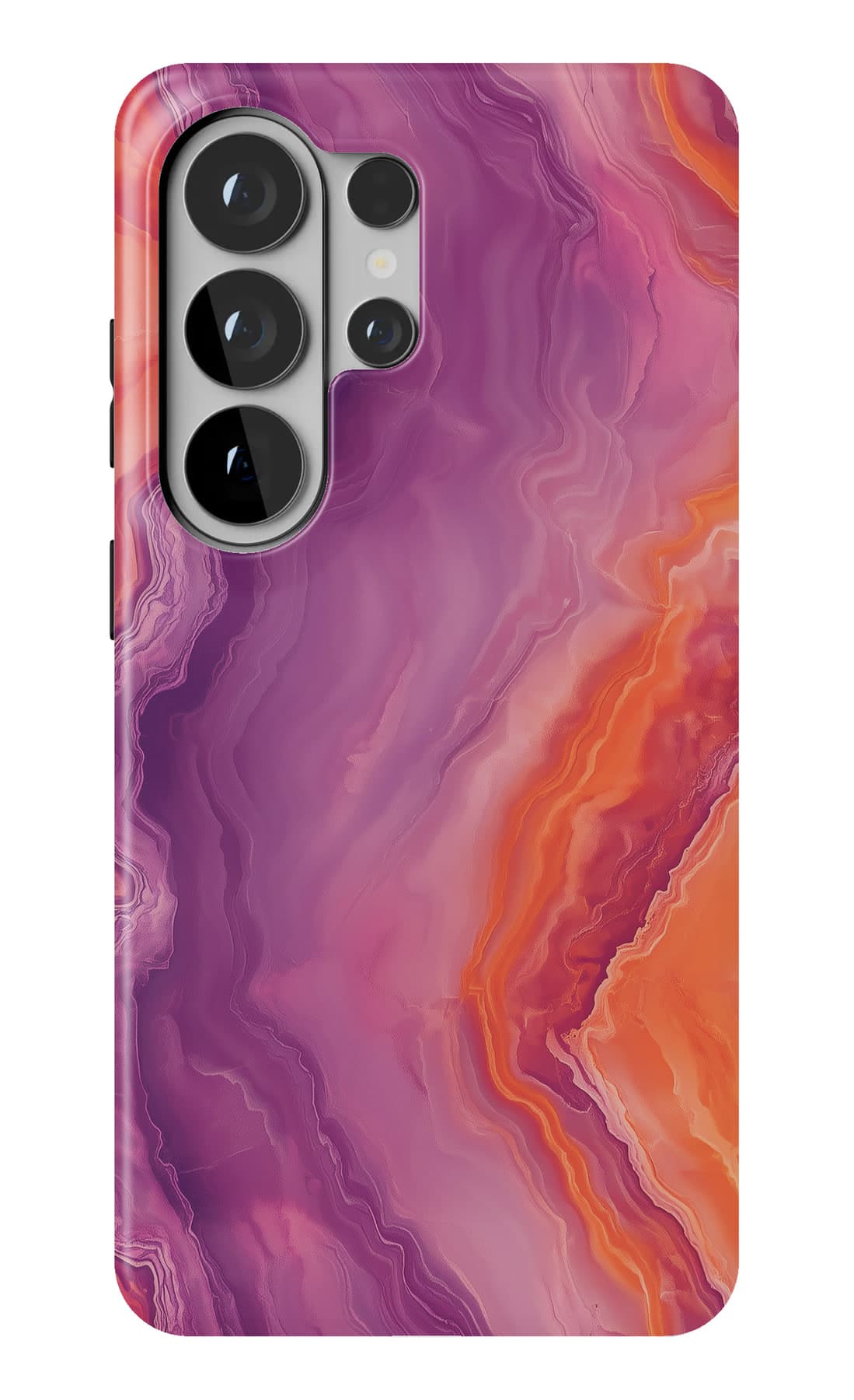 Deep orange turning to magenta. Shown on a Galaxy.