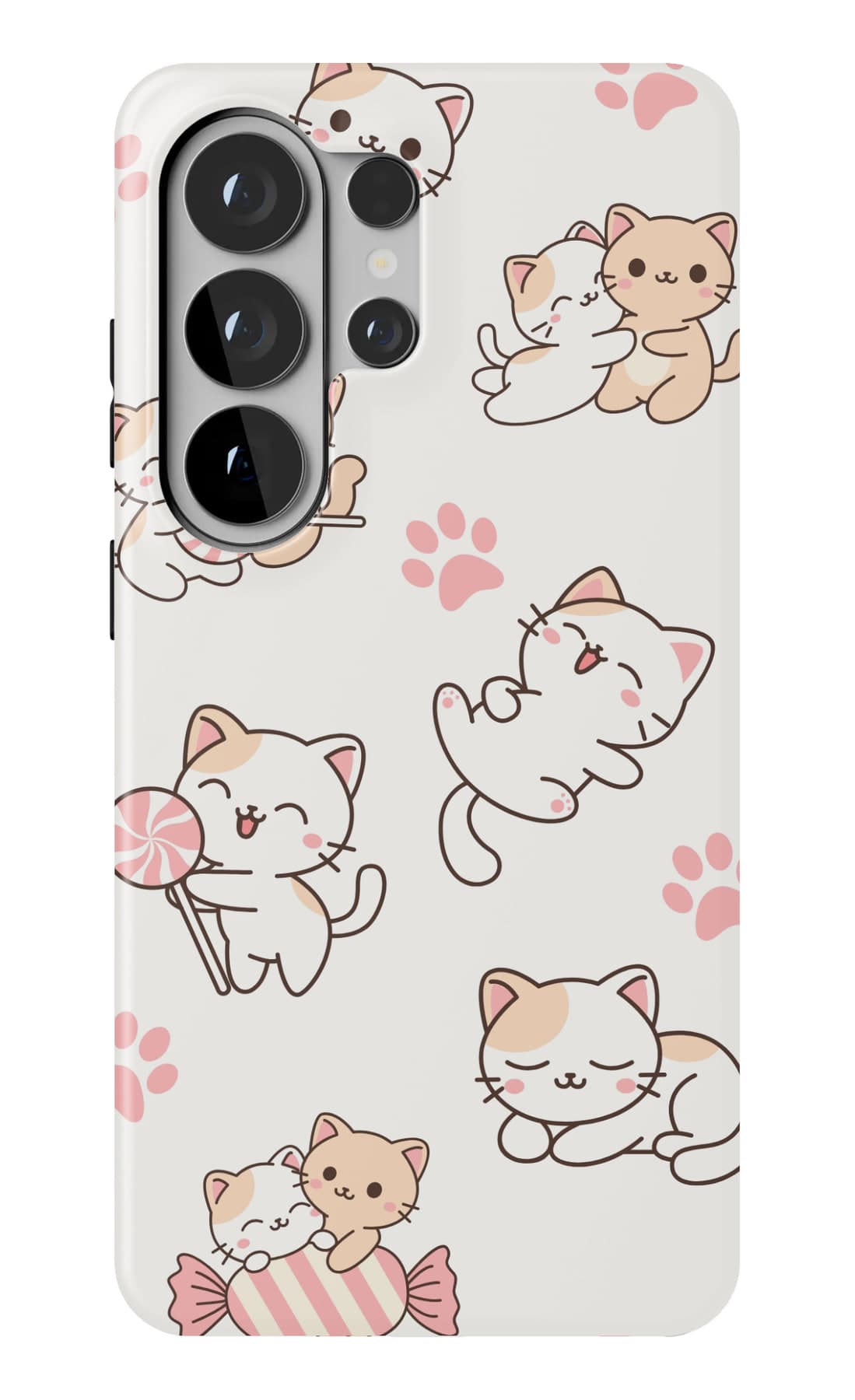 Kittens mid-tumble, paw prints everywhere. Shown on a Galaxy.
