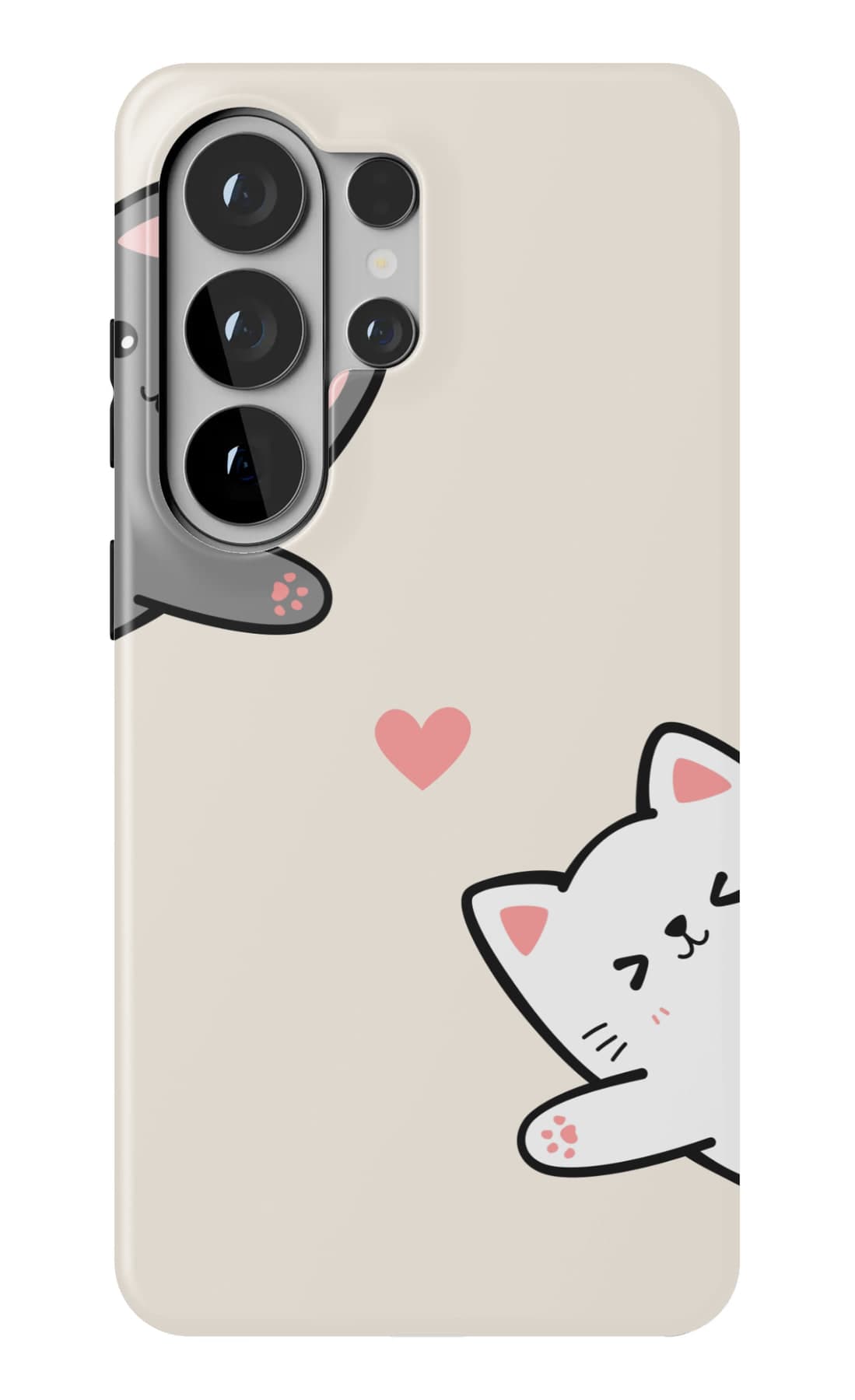 Two cats, one heart, and plenty of cream space. Shown on a Galaxy.