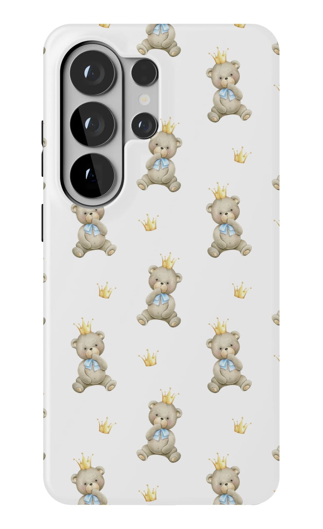 Small bears scattered on pale yellow. Shown on a Galaxy.